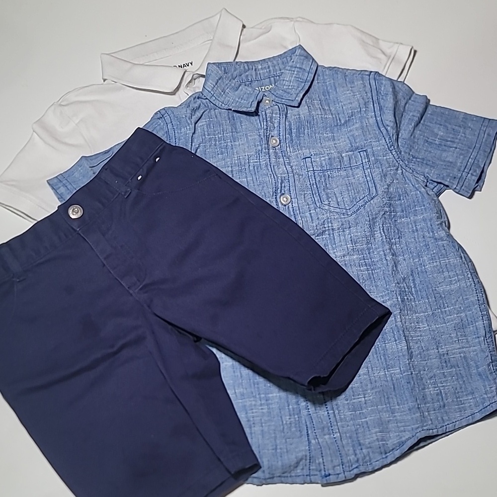 5/$30 NWOT ARIZONA Denim Short Sleeve Button Up Polo GYMBOREE Shorts
